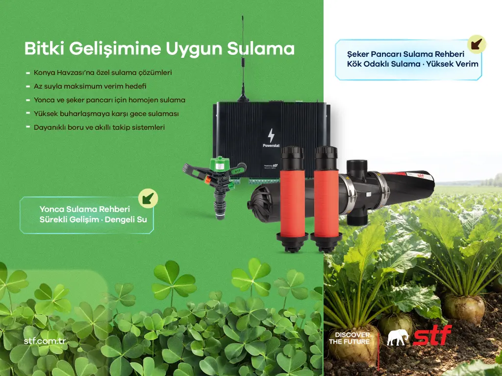 Konya Havzası’nda Yonca ve Şeker Pancarı Sulama Rehberi: Verimi Artırmanın 5 Kolay Yolu 1 STF